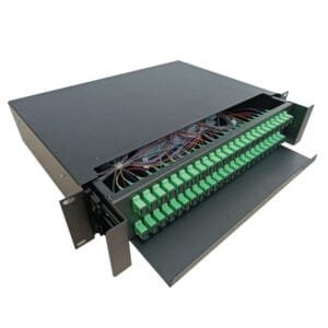 Panel de conexiones de fibra óptica