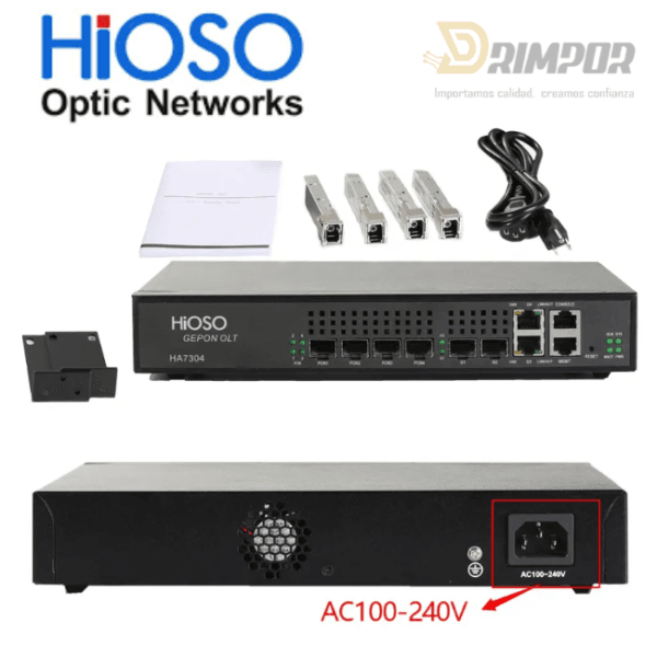 OLT HIOSO 4 PUERTOS EPON