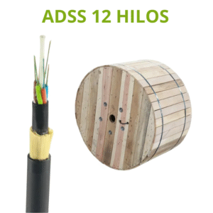 Cable ADSS 12 hilos con carrete de madera
