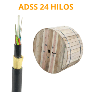 Cable ADSS 24 hilos y carrete madera