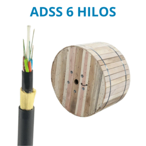 Carrete de cable ADSS con 6 hilos