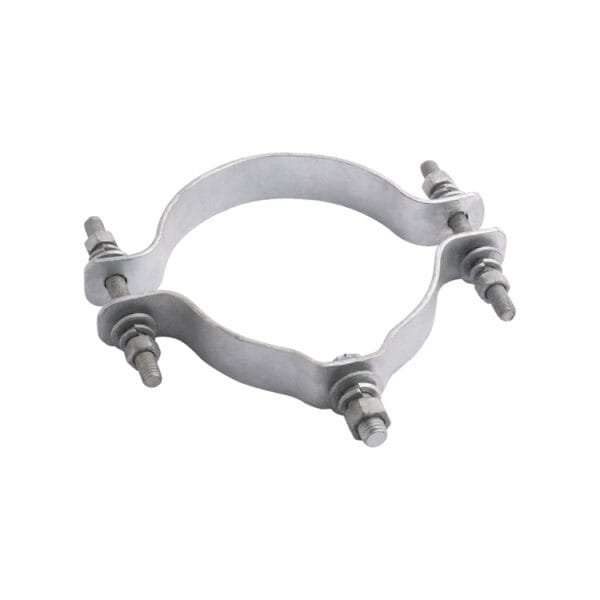 Abrazadera metálica con tornillos para tubería