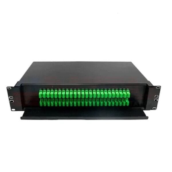 Panel de conexiones de fibra óptica